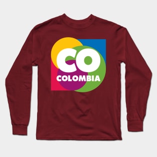 CO Colombia logo - retro design Long Sleeve T-Shirt